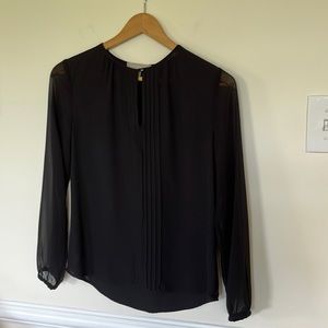 Beautiful black sheer sleeve top from Banana Republic